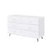HomeRoots 47" White Finish Manufactured Wood Six Drawer Double Dresser