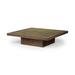 HomeRoots50" Brown Square Distressed Coffee Table - 50