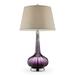 HomeRoots 30" Purple Metal Bedside Table Lamp With Beige Shade - 16