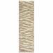 HomeRoots 2' X 8' Ivory Sand And Ash Abstract Power Loom Stain Resistant Runner Rug - 2' x 6' Runner