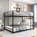 Metal Bunk Bed Full Over Full, Bunk Bed Frame with Safety Guard Rails