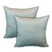 HomeRoots Set Of Three 19" X 19" Tan And Seafoam Zippered Polka Dots Throw Indoor Outdoor Pillow Cover - 4