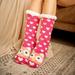 EQWLJWE Women Winter Cotton Socks Print Thicker Anti-slip Floor Socks Carpet Socks Women s Socks Holiday Clearance