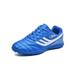 Haoyuan Unisex Lace Up Sport Sneakers Boys Comfort Long Nail Soccer Cleats Mens Breathable Short Nail Football Shoes Blue Broken 7Y