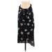 Paco Rabanne Casual Midi Skirt Long: Black Floral Bottoms - Women's Size 36