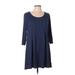 As U Wish Casual Dress: Blue Dresses - Women's Size Large