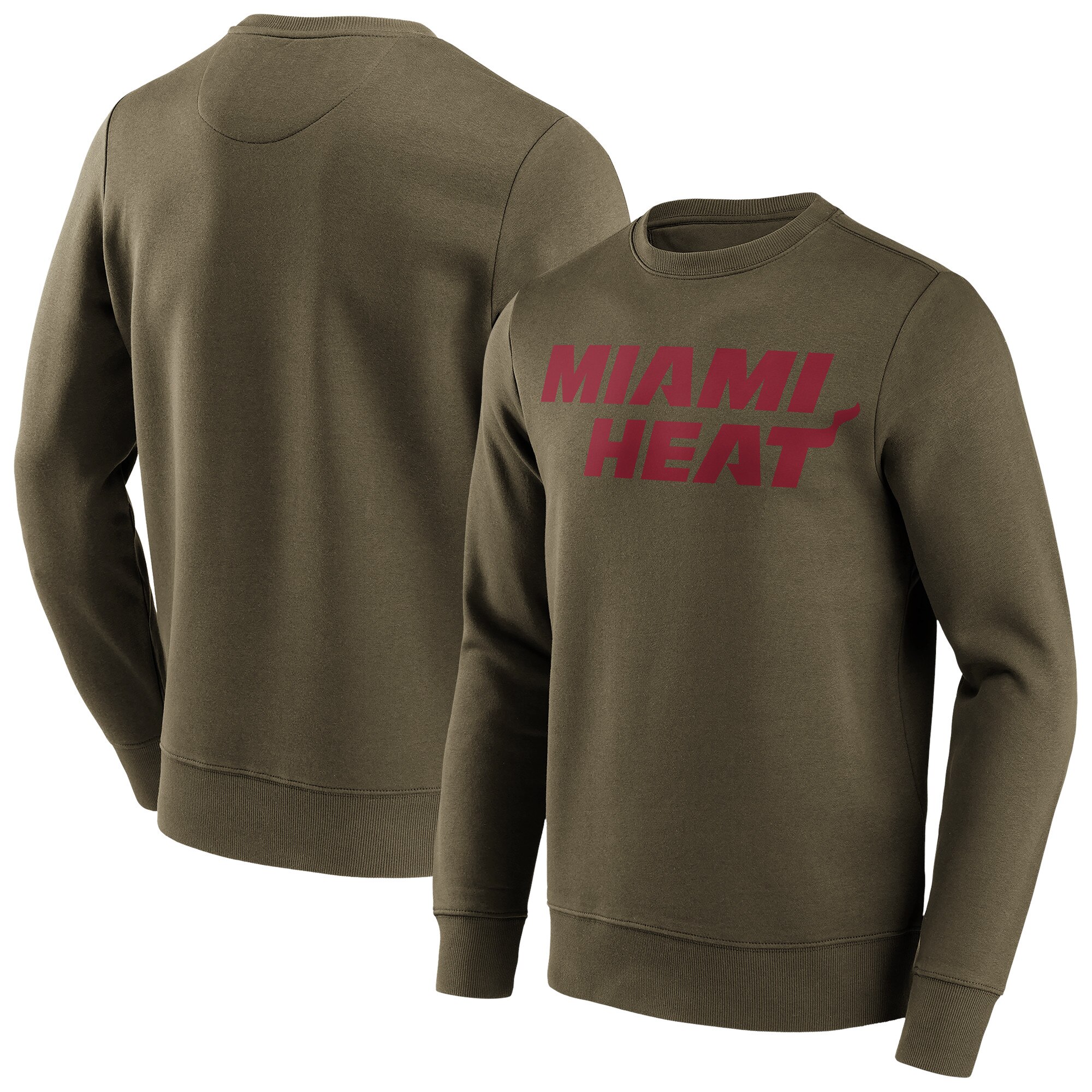 Miami Heat Fashion Color Wordmark Crew Sweatshirt - Herren Image