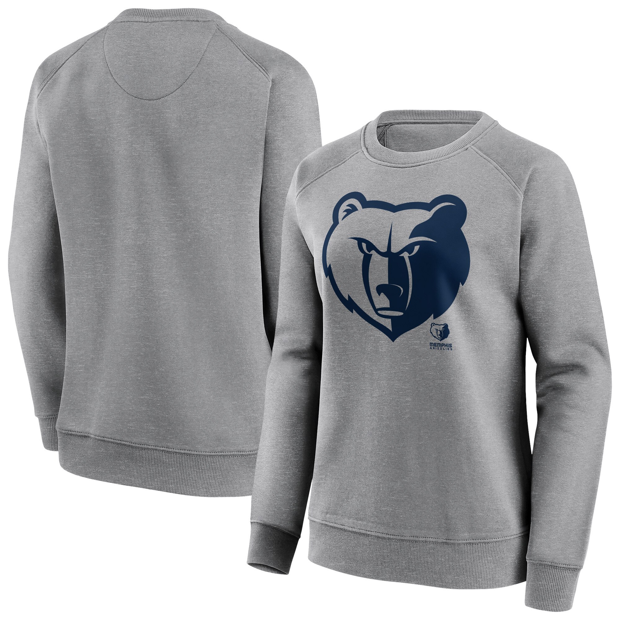 Memphis Grizzlies Fanatics Branded Iconic Mono Logo Graphic Crew Sweatshirt - Sportgrau - Damen Image