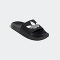 Badesandale ADIDAS ORIGINALS "LITE ADILETTE" Gr. 43, schwarz-weiß (core black, ftwwht, core black) Schuhe Badelatschen Pantolette Schlappen Bade-Schuhe