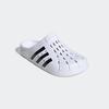 Badesandale ADIDAS SPORTSWEAR "ADILETTE CLOG", Gr. 38, schwarz-weiß (cloud weiß, core schwarz, cloud weiß), Synthetik, sportlich, Schuhe Badelatschen Pantolette