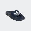 Badesandale ADIDAS ORIGINALS "LITE ADILETTE", Gr. 44,5, blau (collegiate navy, cloud weiß, collegiate navy), Synthetik, clean, sportlich, Schuhe Badelatschen Pantolette Schlappen
