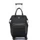 Peter James 4-Wheel Trolley Backpack - Your Stylish Companion, School Travel Shopping Multipurpose 4 Wheeled (Black)