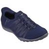 Slip-On Sneaker SKECHERS "BREATHE-EASY-ROLL-WITH-ME", Damen, Gr. 41, blau (navy), Textil, sportlich, Schuhe, Freizeitschuh für Maschinenwäsche geeignet