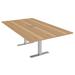 Skutchi Designs, Inc. 6' Rectangular Conference Table w/ Power & Data & T-Shaped Bases Wood/Metal in Brown | 29 H x 71.5 W x 47.25 D in | Wayfair