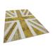 Yellow 81" x 121" L Area Rug - Rug N Carpet Flag Patchwork Rectangle 6'9" X 10'0" Area Rug 121.0 x 81.0 x 0.4 in /Wool | 81" W X 121" L | Wayfair