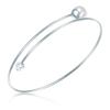 Lulu & Jane Perlen-Armband Messing Glaskristall Muschelkernperle in Silber Silver Damen