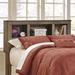 Signature Design by Ashley Esmarelda Bookcase Headboard Wood in Brown | 49.02 H x 60.16 W x 9.88 D in | Wayfair B446-65