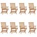 Red Barrel Studio® Solid Teak Wood Folding Chairs Garden Outdoor Wooden Furniture Wood in Brown/White | 35.4 H x 22 W x 24.4 D in | Wayfair