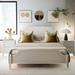 Red Barrel Studio® Jucel Roman Style Wood Platform Bed Wood in Brown/White | 45.28 H x 78.98 W x 83.86 D in | Wayfair