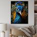 Dakota Fields Hobie Animal Turquoise Peacock Portrait - Print on Canvas Plastic in Blue | 44 H x 34 W x 1.5 D in | Wayfair