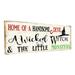 The Holiday Aisle® Home Of A Handsome Devil Halloween Metal Sign Metal | 4.25 H x 15.5 W x 0.04 D in | Wayfair 383284FB32DC44F285AE93F988D521EB