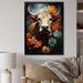 Rosalind Wheeler Hummera Cow Enchanted Pasture On Canvas Print Plastic in Blue/Brown/Orange | 44 H x 34 W x 1.5 D in | Wayfair