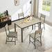 17 Stories Bonaridge 27.62" L x 47.23" W Dining Set Metal in Gray | 29.72 H x 47.23 W x 27.62 D in | Wayfair DD8BFF40E03D44E8B7E3F9CEC4E2E3B4