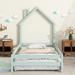 Gracie Oaks Zriyah Bed Wood in Green | 57.2 H x 44.8 W x 79.5 D in | Wayfair A2C36F9E65F34F94B67AB05021DB3A02