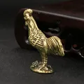 Petit coq en laiton pour la décoration de la maison ornements en cuivre massif pur animal antique