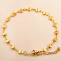 Bracelet à breloques en acier inoxydable doré ou argenté pour femme bijoux en forme de cœur