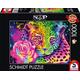 Schmidt 58514 - Sheena Pike, Neon Regenbogen-Leopard, Puzzle, 1000 Teile - Schmidt Spiele