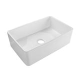 CB HOME 30"/33" Modern Farmhouse Kitchen Sink, Ceramic Single Bowl Farmhouse Sink with Apron Front