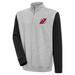 Men's Antigua Heather Gray/Black New Jersey Devils Victory Colorblock Quarter-Zip Pullover Top