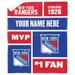 The Northwest Group New York Rangers 50'' x 60'' Personalized Silk Touch Sherpa Throw Blanket