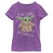 Girls Youth Grogu Purple The Mandalorian Still Cute T-Shirt