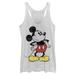 Juniors White Mickey Mouse Classic Tri-Blend Tank Top