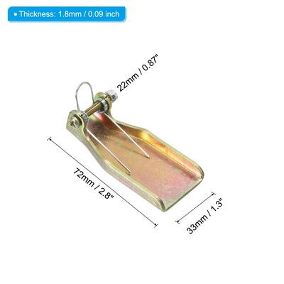 2.8 Inch Replacement Hooks Latch, 3 Pack Metal Towing Receiver Hitch, Zinc Color - Zinc Color