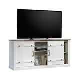 Wood TV Stand For TVs Up To 70" in Soft White - 62 inches