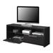 60-inch TV Stand with Cabinets and Shelves in Espresso Wood - 62 inches