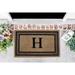 Monogram Printed Coir Doormat Welcome Mat Outdoor Rug Durable, Non slip Letters 18"x28"