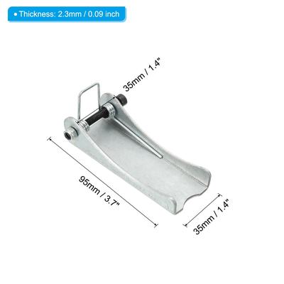 3.7 Inch Replacement Hooks Latch, 4 Pack Metal Towing Receiver Hitch, Silver