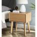 Vidalia Mid-century Modern Oak Wooden Nightstand