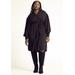 Plus Size Women's Exaggerated Sleeve Shirt Dress by ELOQUII in Black Onyx (Size 18)