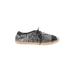 Gap Flats: Espadrille Stacked Heel Boho Chic Black Snake Print Shoes - Women's Size 6 - Almond Toe