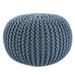 Vibe by Jaipur Living Asilah Indoor/ Outdoor Solid Blue Round Pouf - Jaipur Living POF100520