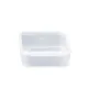 Petite boîte rangement carrée transparente avec couvercle papeterie bureau règle gomme crayon Co