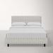 AllModern Eisley Upholstered Low Profile Platform Bed Cotton in Gray/Black | Full | Wayfair 3D0C969ABF3C4AD6BB674073571840F3