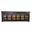 Red Barrel Studio® 103" Wide 6 Drawer Pine Wood Sideboard Wood in Blue/Brown/Green | 36 H x 103 W x 21 D in | Wayfair