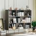 George Oliver Marlik Bookcase Wood in Gray | 42.5 H x 55.1 W x 9.4 D in | Wayfair 7287F5E2EEB84A1992AEADB2AE74FA9E