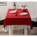 House of Hampton® Gwendalina Cotton Tablecloth Metal in Red | 58 W x 40 D in | Wayfair 17246E76F5A84A9B9A5074B658581556